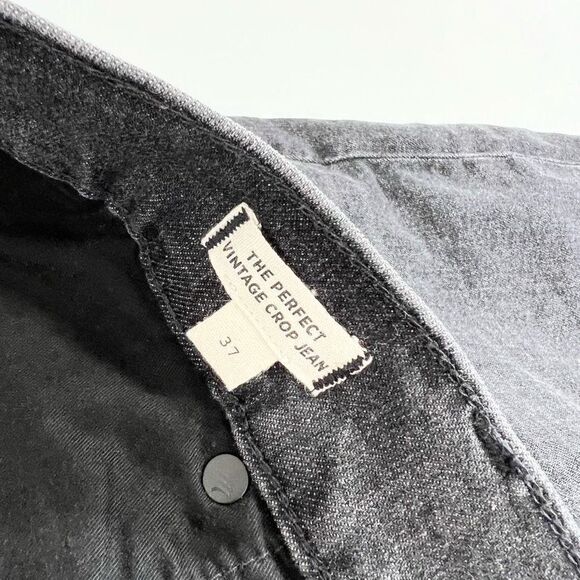Madewell The Perfect Vintage Crop Jeans Womens 37(L) Black Wash Straight New - Picture 4 of 12